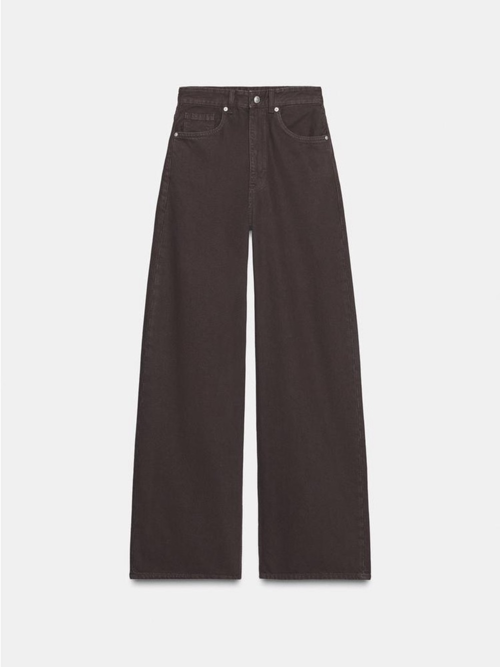 Zara Brown Wide-Leg Jeans